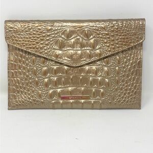NWOT Brahmin Gold Envelope Clutch